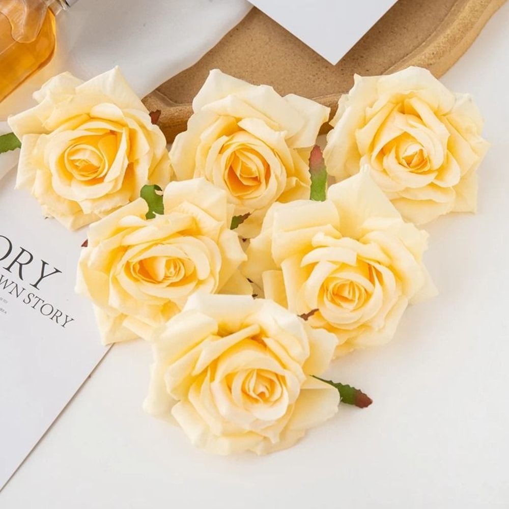 Heritage Silk Grand Rose Heads 17