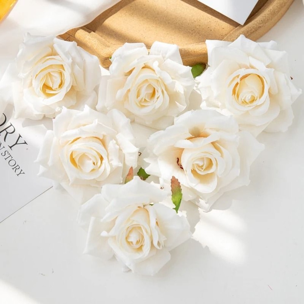 Heritage Silk Grand Rose Heads 7