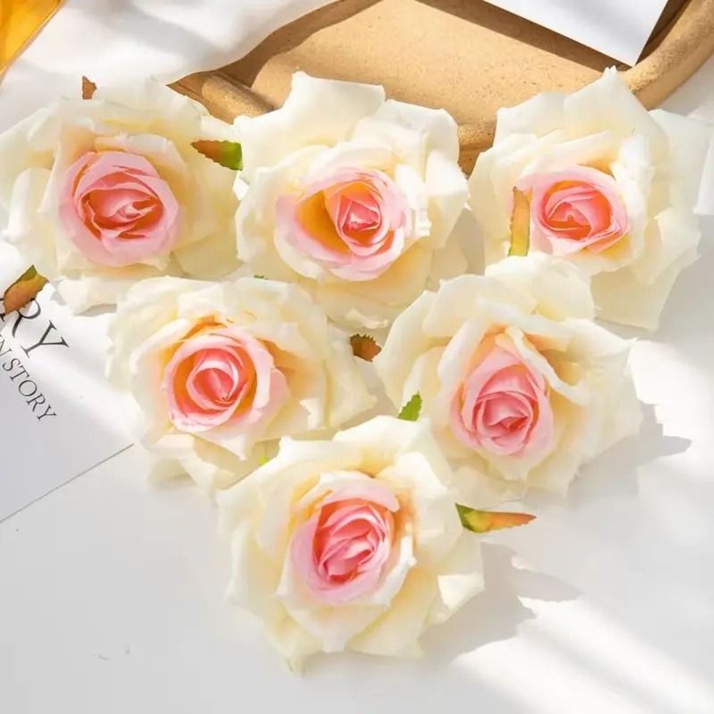 Heritage Silk Grand Rose Heads 8