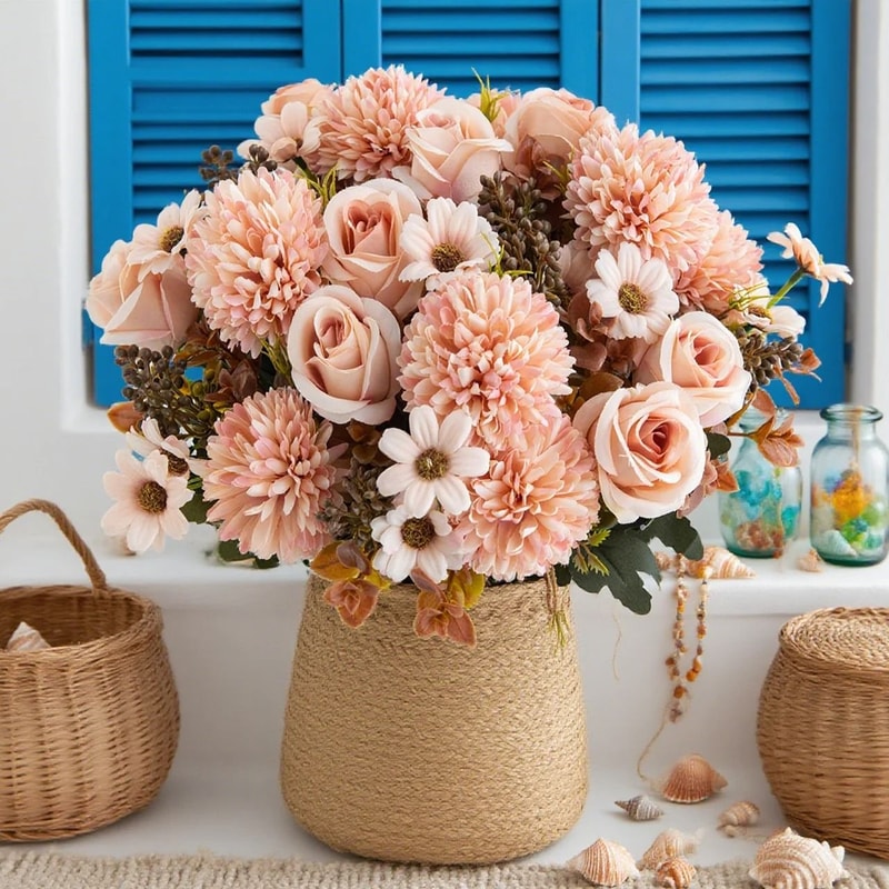 Heritage Silk Botanical Rose Stem 0