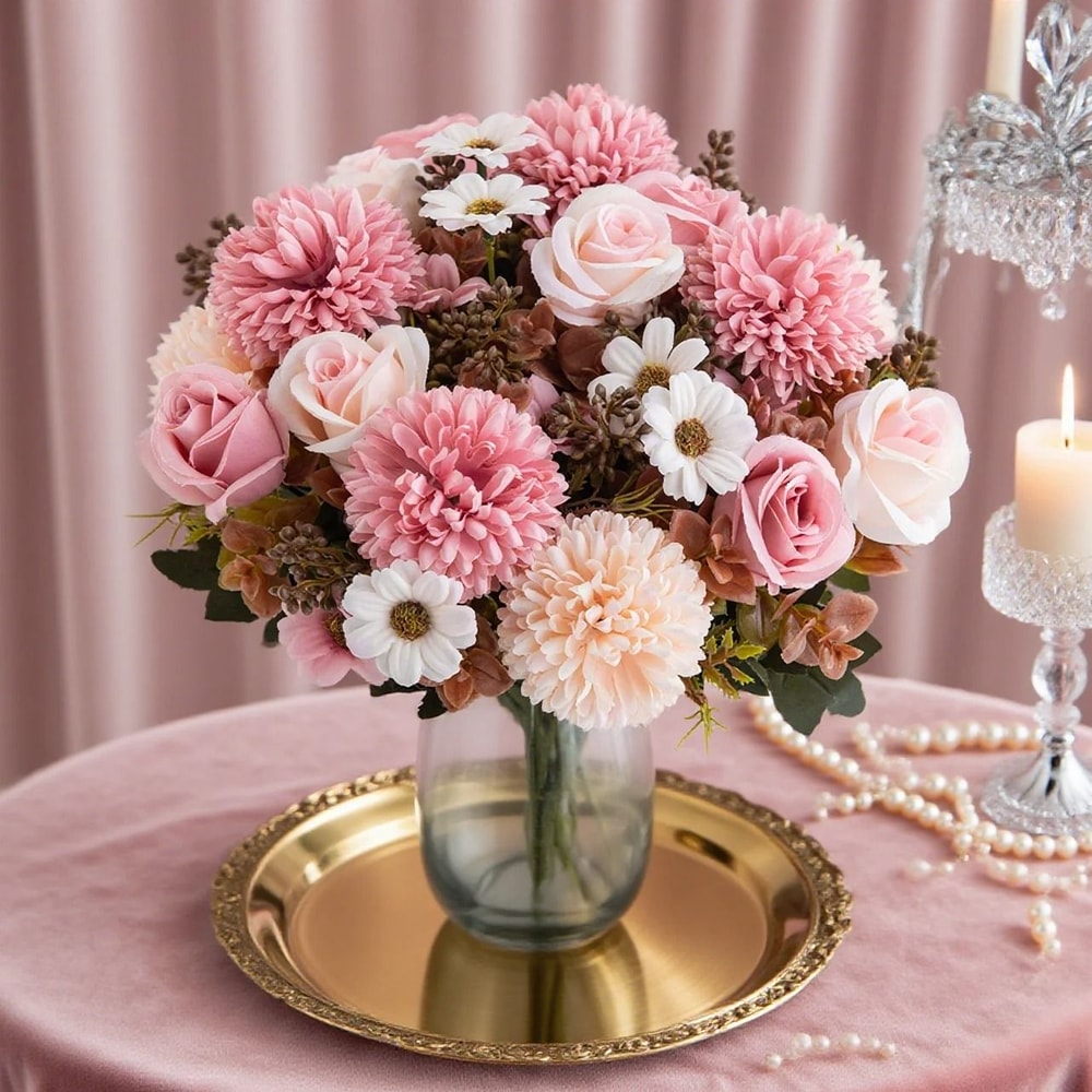 Heritage Silk Botanical Rose Stem 3