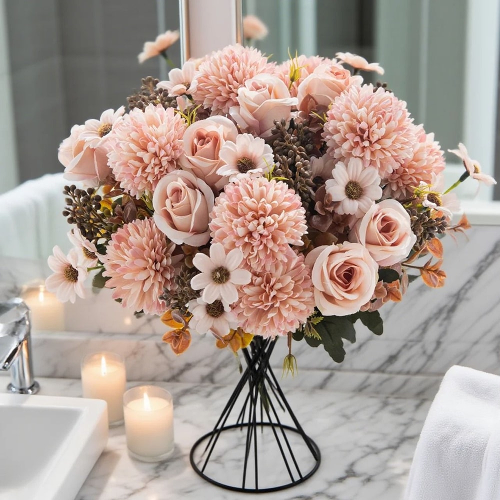 Heritage Silk Botanical Rose Stem 5