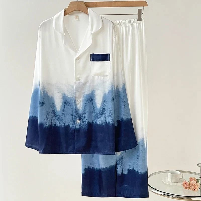 Midnight Silk Luxe Satin Couples Sleepwear 6