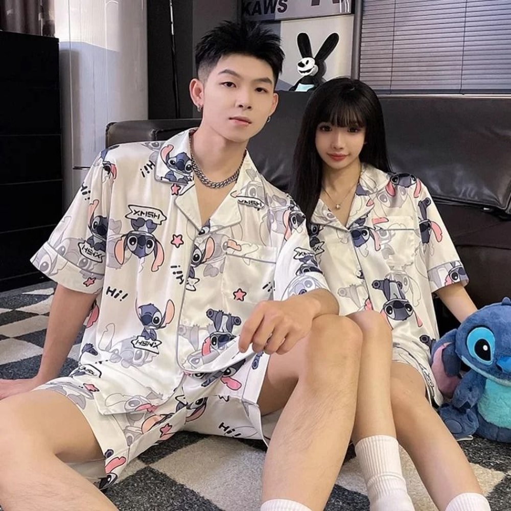 Silk Luxe Summer Couples Set HighEnd Cooling Loungewear 4