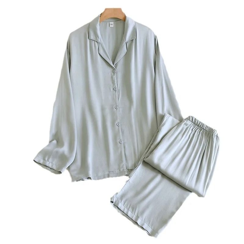 Cotton Silk Elegance Premium LongSleeved Couples Lounge Set 6