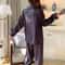 Luxe Frost Ice Silk Lounge Set Lightweight Long Sleeve Sleepwear 2