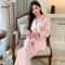 Luxe Frost Ice Silk Lounge Set Lightweight Long Sleeve Sleepwear 4
