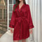 Satin Luxe Kimono Elegant VNeck Robe With Contrast Piping 3