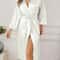 Aura Silk Soft Long Sleeve Nightgown Elegant Draping Summer Loungewear 1