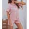ButtonDown Pajama Shorts Set TwoPiece Cotton Blend Sleepwear 5