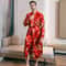 Mens Ice Silk LongSleeved Bathrobe Lightweight Spring Autumn Sleepwear 3