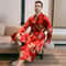 Mens Ice Silk LongSleeved Bathrobe Lightweight Spring Autumn Sleepwear 4