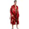 Mens Ice Silk LongSleeved Bathrobe Lightweight Spring Autumn Sleepwear 5