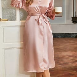 long thin home robe – lightweight draping lazy chic loungewear