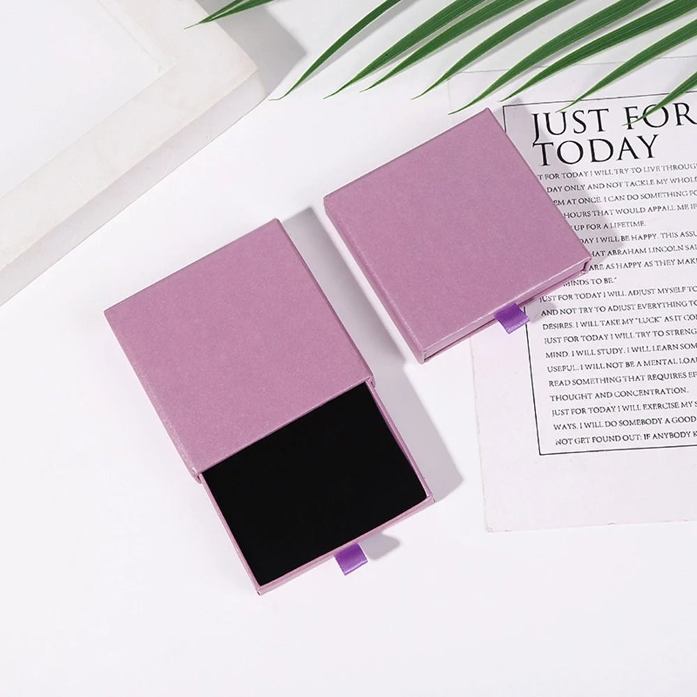 Creative Drawer Jewelry Packaging Box Solid Color Cardboard Storage Organizer 3