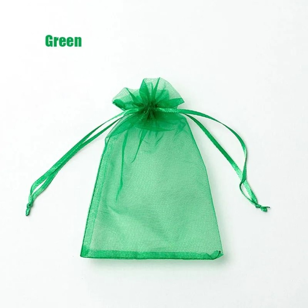 Drawable Organza Gift Bags Transparent Jewelry Wedding Pouches 15