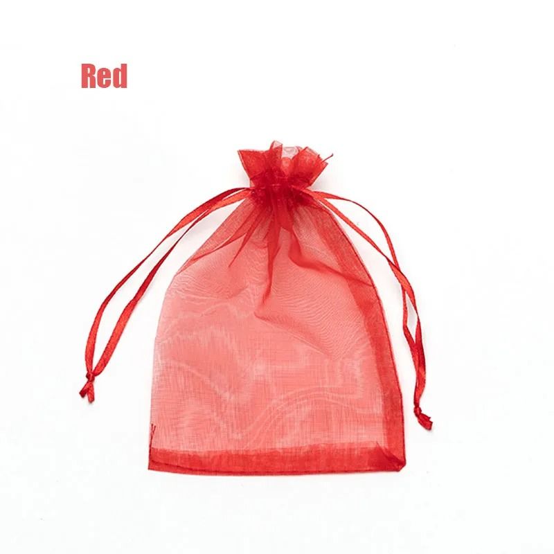 Drawable Organza Gift Bags Transparent Jewelry Wedding Pouches 16