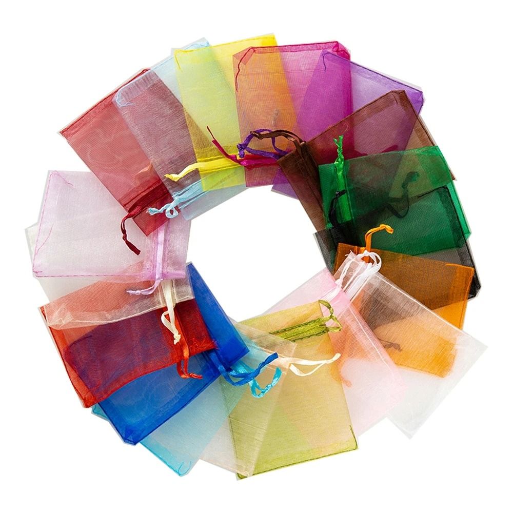 Organza Drawstring Jewelry Bags Small Gift Wrapping Pouches 9