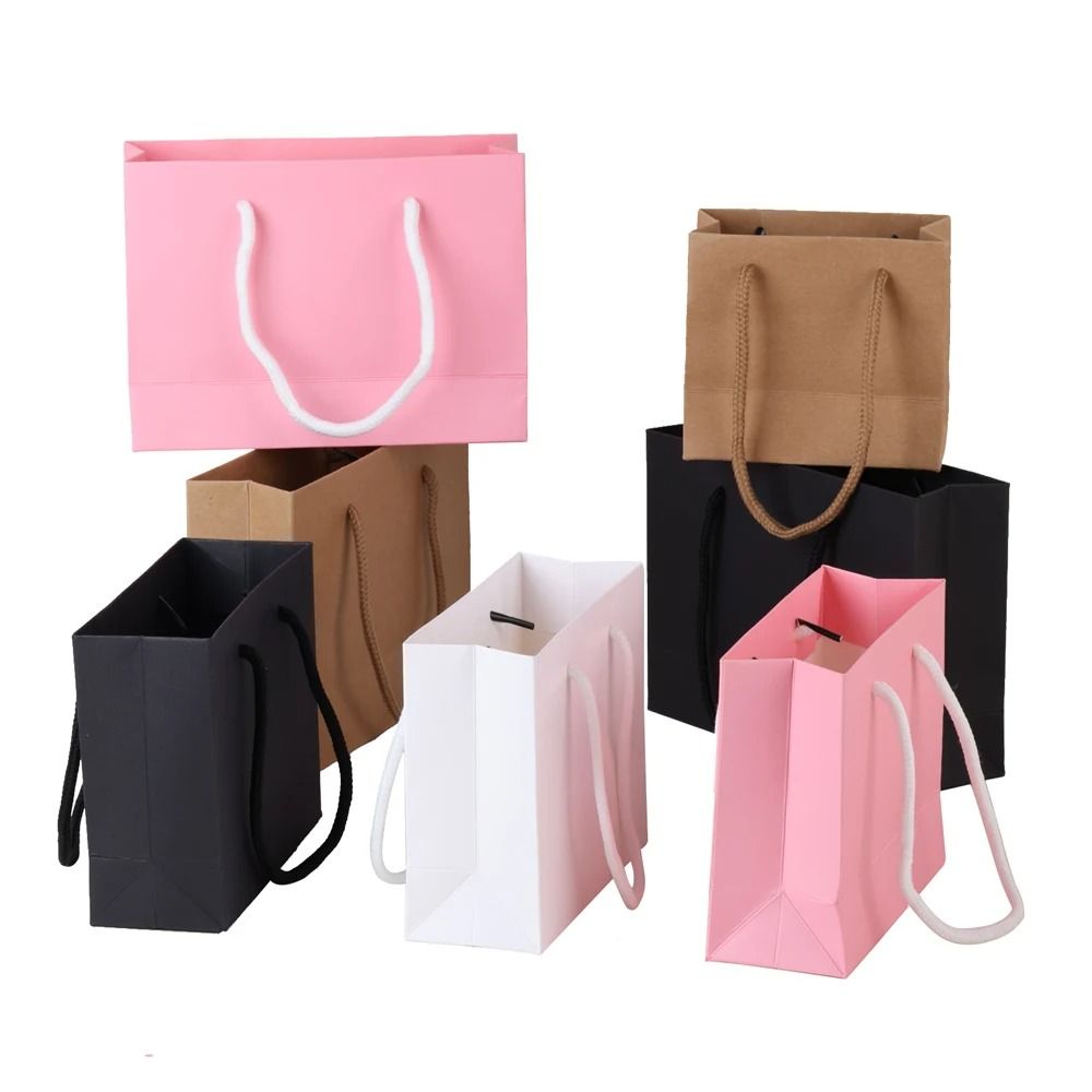 Portable Hardpaper Gift Bags Simple Jewelry Business Packaging 2