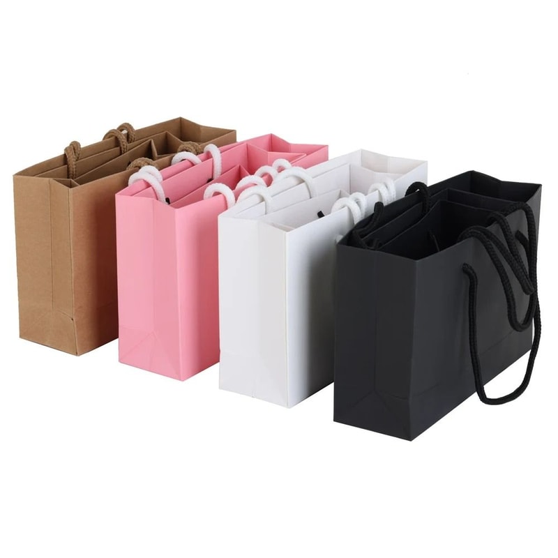 Portable Hardpaper Gift Bags Simple Jewelry Business Packaging 3