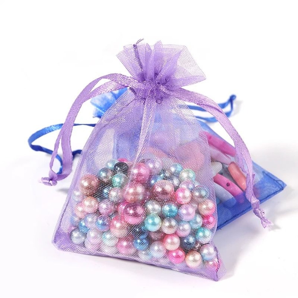 Drawable Organza Bags Transparent Jewelry Wedding Pouches 1