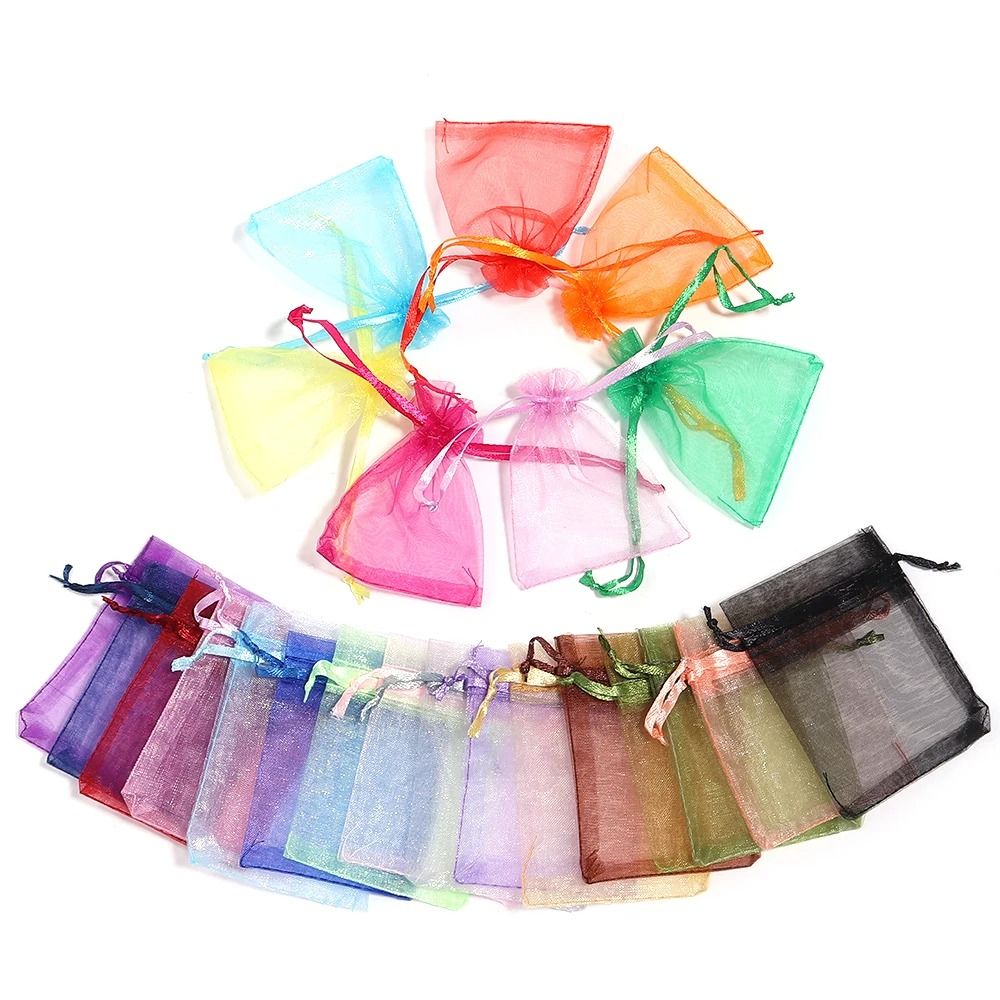 Drawable Organza Bags Transparent Jewelry Wedding Pouches 5