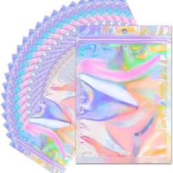 holographic resealable deodorant bags – 20 pcs iridescent pouches