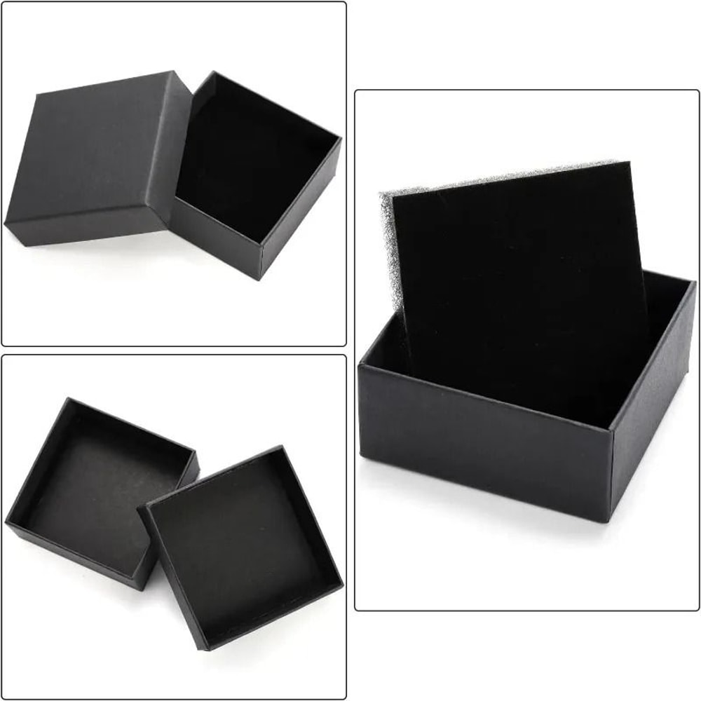 Black Kraft Jewelry Gift Boxes 32 Pcs Cardboard Packaging Set 2
