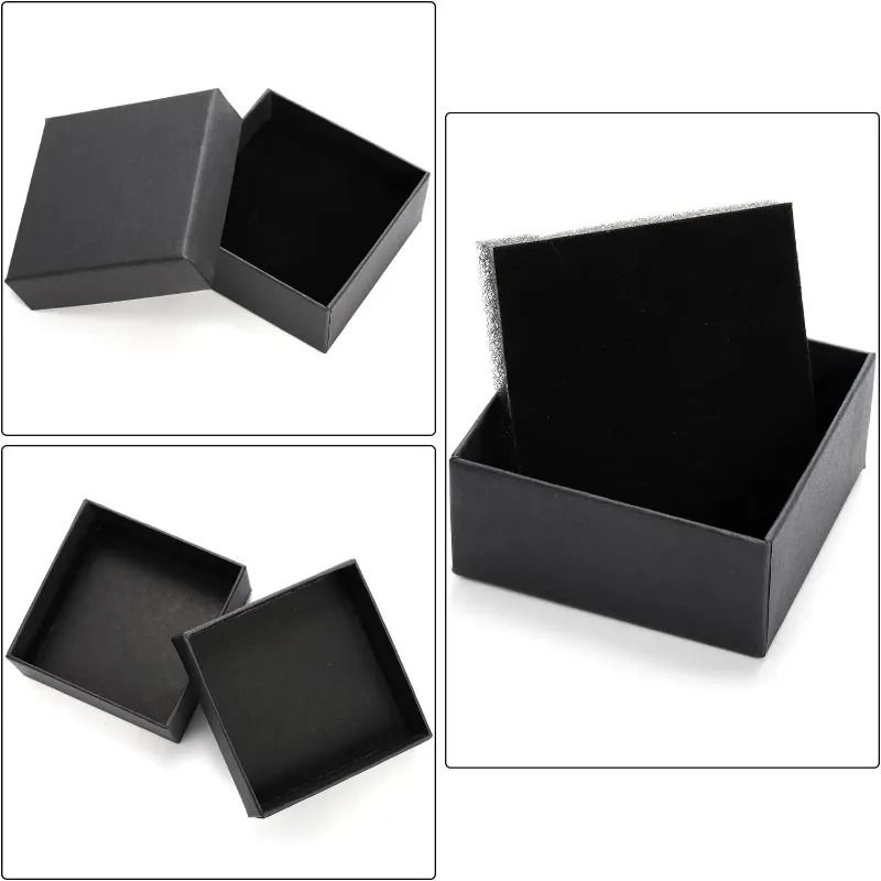 Black Kraft Jewelry Gift Boxes 32 Pcs Cardboard Packaging Set 2