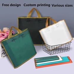 customized logo tote bags – 50 pcs gold edge party favor & shopping bags