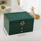 Rhomboid Round Lock ThreeLayer Jewelry Box Premium Leather Storage 5