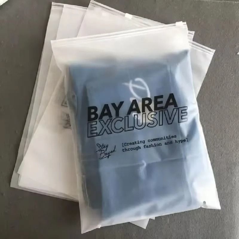 Customized Logo Frosted Zipper Bags 50 Pcs Professional Packaging 2