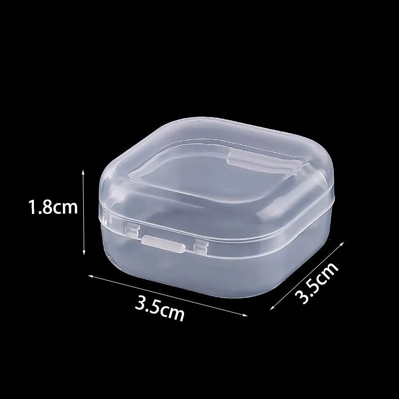 Transparent Mini PP Square Storage Boxes 5 Pcs MultiPurpose Organizers 1