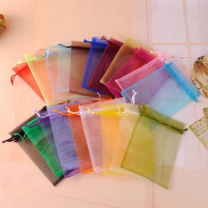 Elegant Drawstring Jewelry Pouches 50 Pcs Gift Party Bags 3