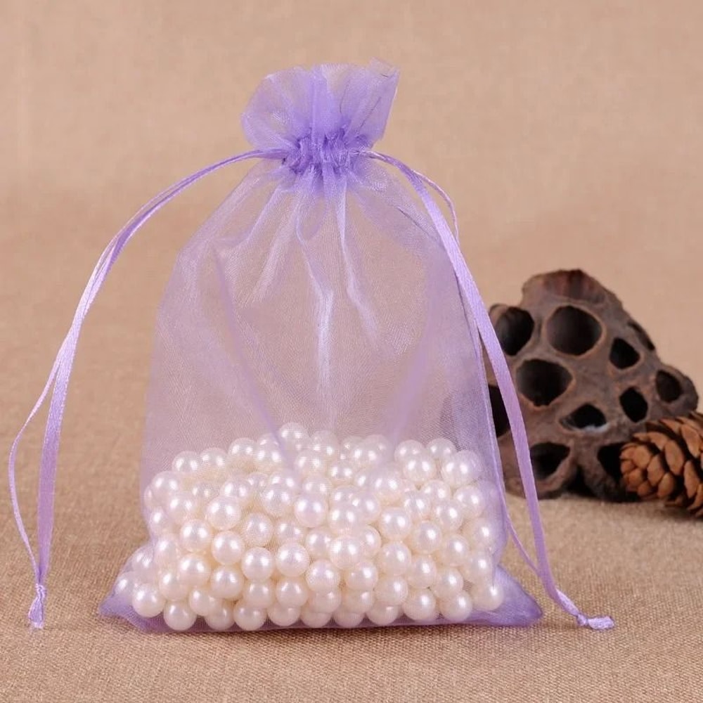 Elegant Drawstring Jewelry Pouches 50 Pcs Gift Party Bags 4