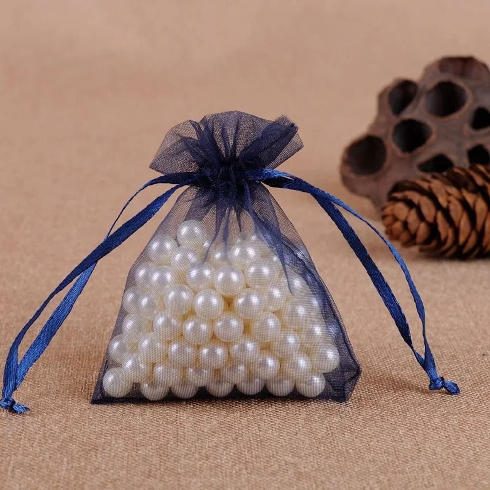 Elegant Drawstring Jewelry Pouches 50 Pcs Gift Party Bags 9