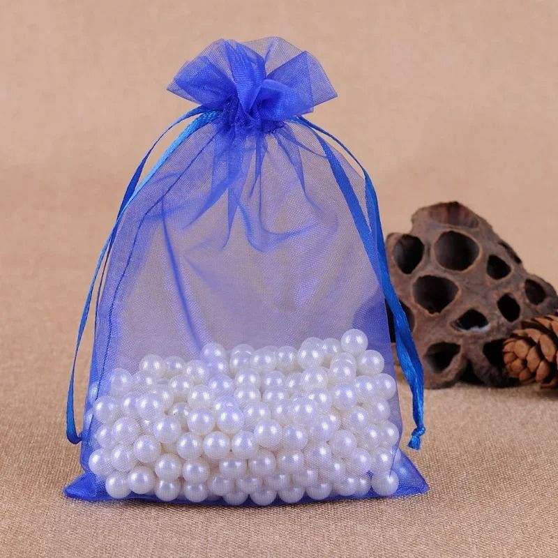 Elegant Drawstring Jewelry Pouches 50 Pcs Gift Party Bags 15