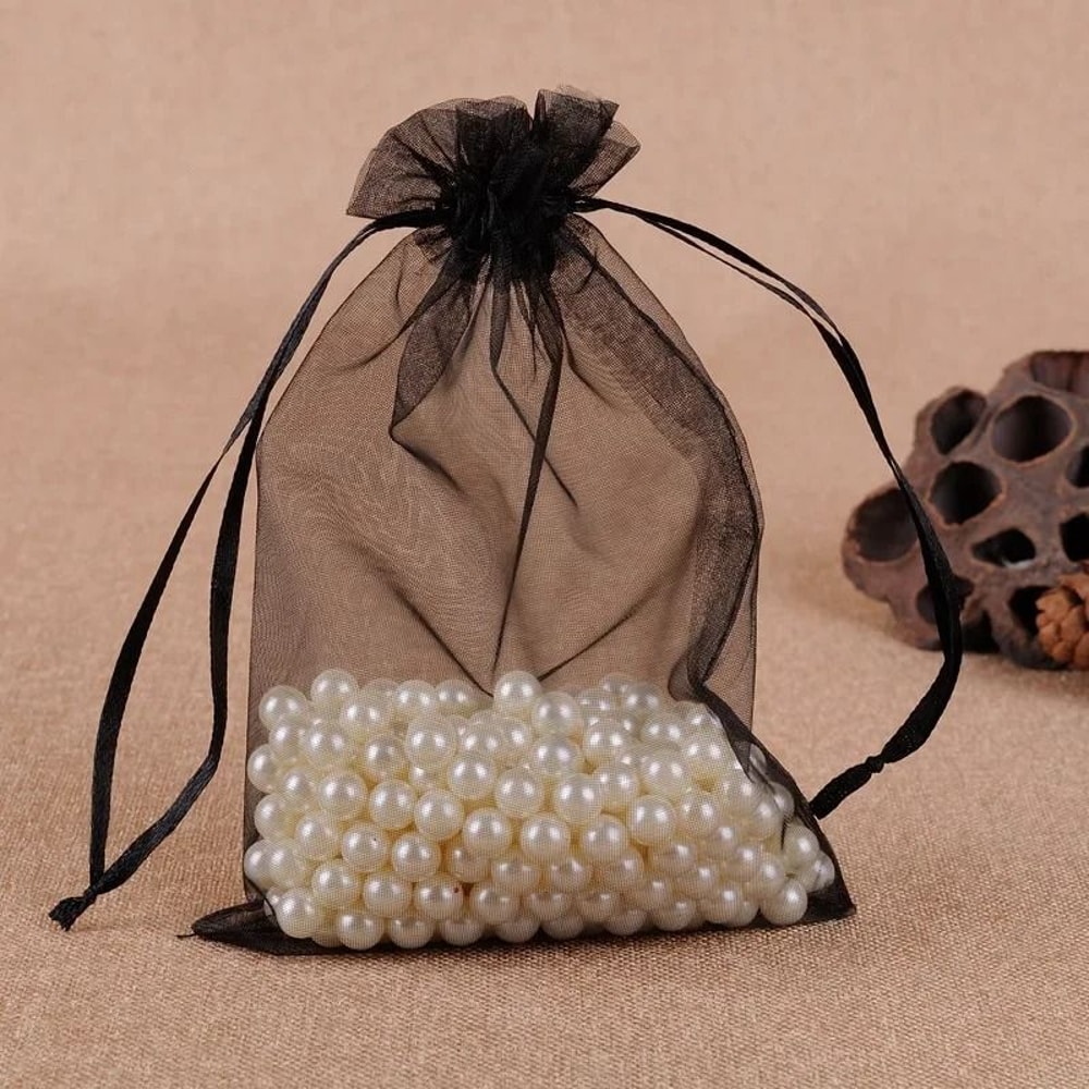 Elegant Drawstring Jewelry Pouches 50 Pcs Gift Party Bags 17