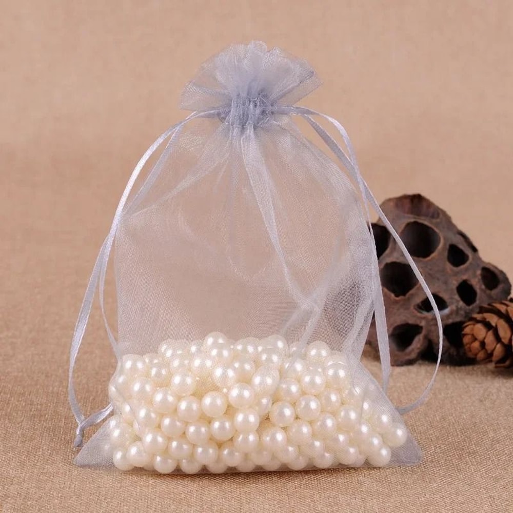 Elegant Drawstring Jewelry Pouches 50 Pcs Gift Party Bags 19