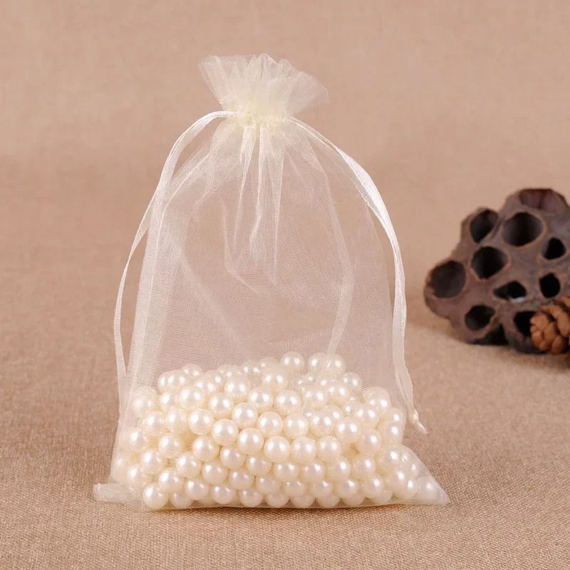Elegant Drawstring Jewelry Pouches 50 Pcs Gift Party Bags 20