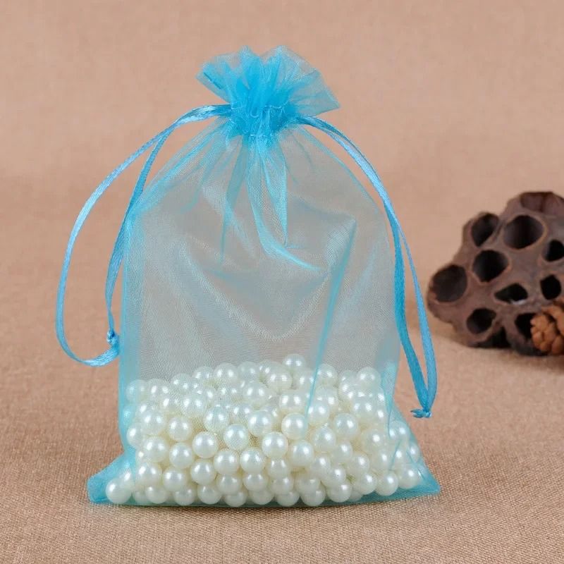 Elegant Drawstring Jewelry Pouches 50 Pcs Gift Party Bags 24