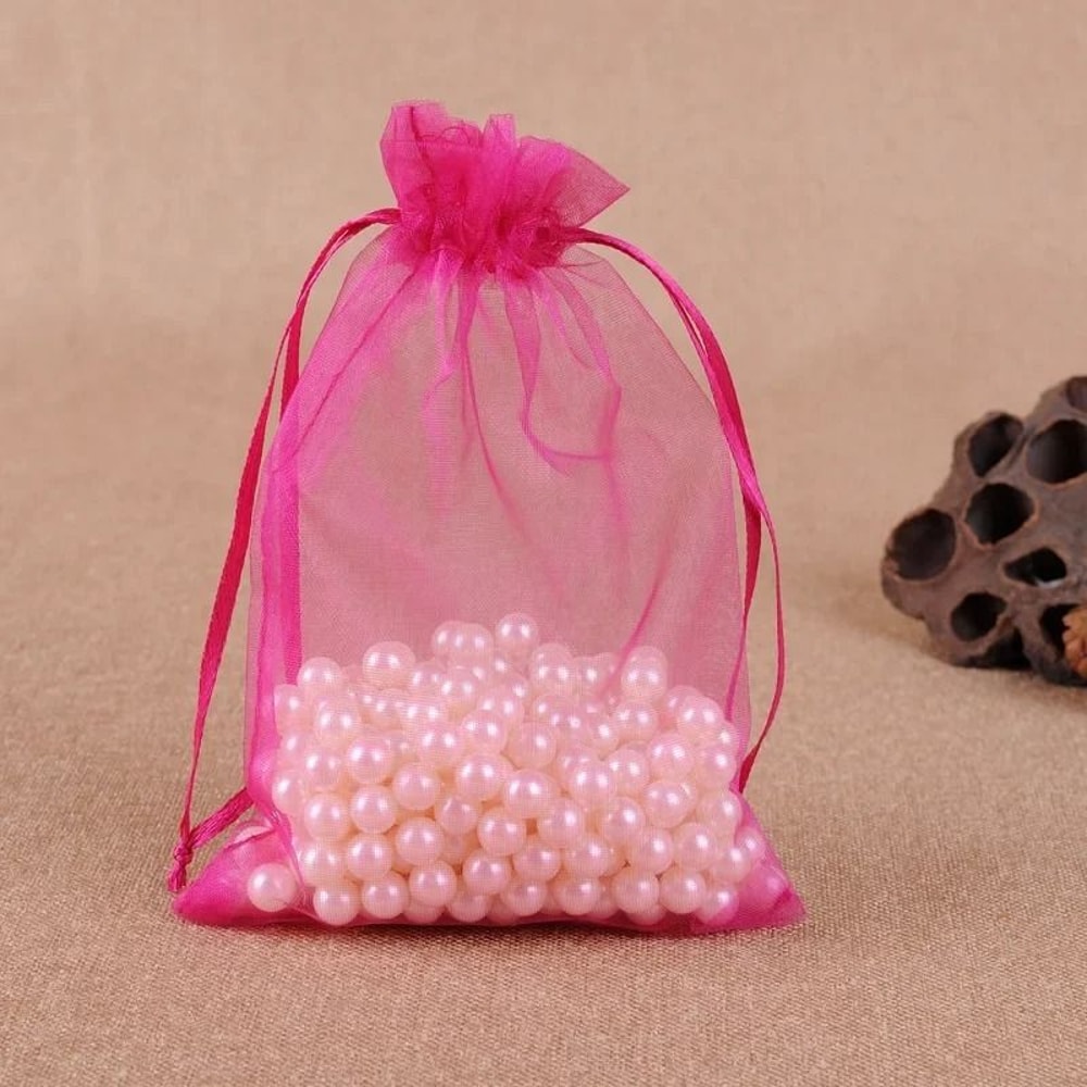 Elegant Drawstring Jewelry Pouches 50 Pcs Gift Party Bags 25
