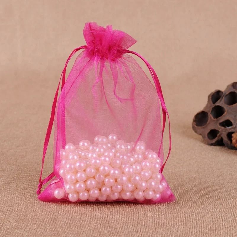 Elegant Drawstring Jewelry Pouches 50 Pcs Gift Party Bags 25