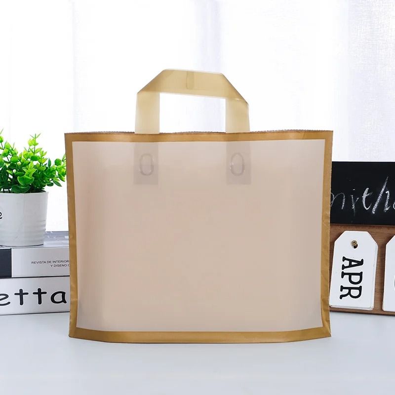 Gemini Said Phnom Penh Frosted Shopping Bags 50 Pcs Luxury GoldEdge Packaging 14