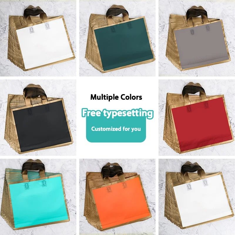 Gemini Said Phnom Penh Frosted Shopping Bags 50 Pcs Luxury GoldEdge Packaging 2