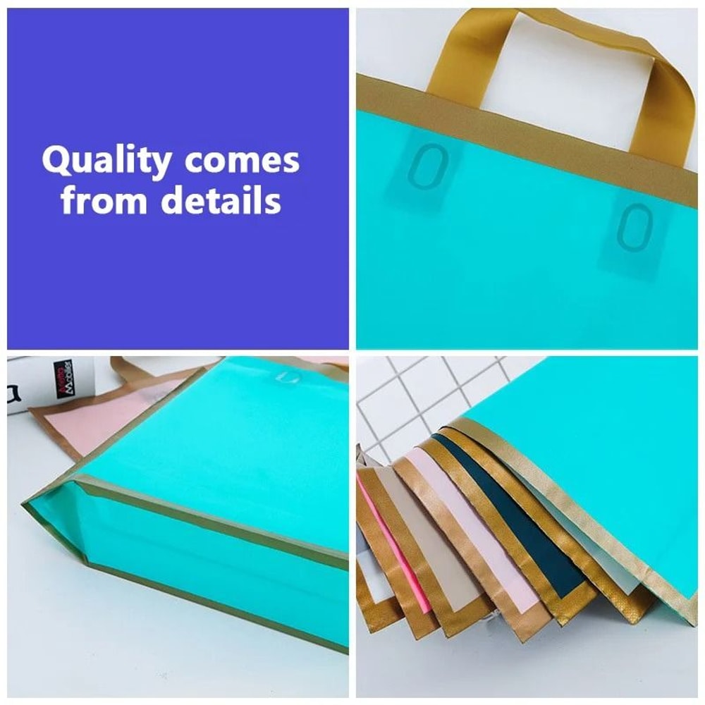 Gemini Said Phnom Penh Frosted Shopping Bags 50 Pcs Luxury GoldEdge Packaging 4