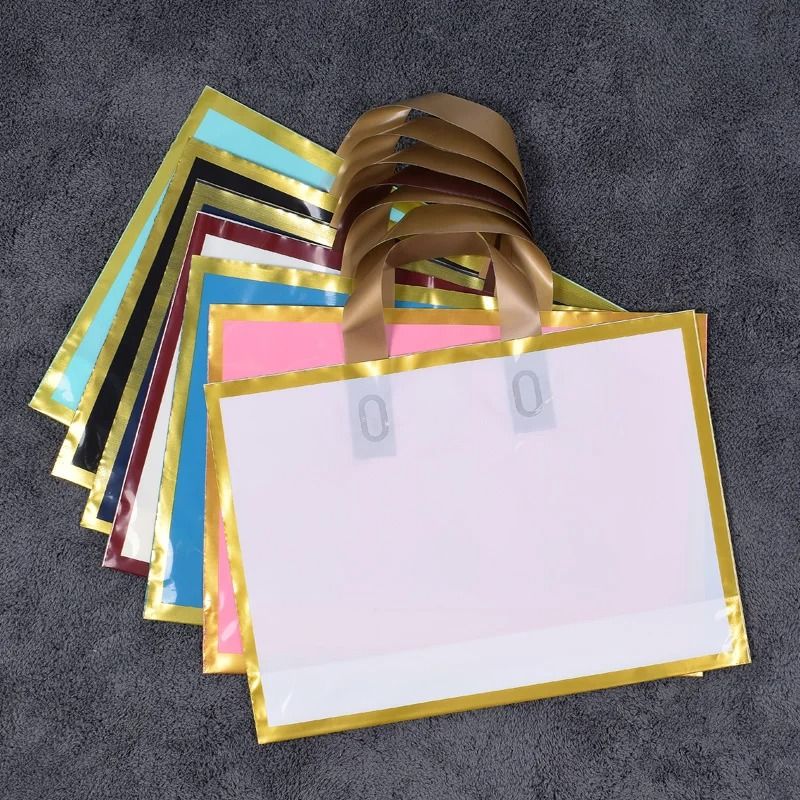 Gemini Said Phnom Penh Frosted Shopping Bags 50 Pcs Luxury GoldEdge Packaging 6