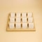 Bamboo Wood Earring Display Stand Velvet PU Leather Jewelry Tray 7