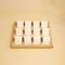 Bamboo Wood Earring Display Stand Velvet PU Leather Jewelry Tray 21