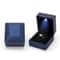 LED Lighted Jewelry Box Heart Square Velvet Proposal Cases 17